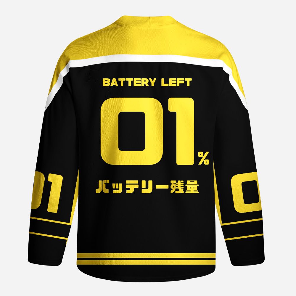 Kyoto-Lion Funny Battery Low Long-Sleeve Hockey Jersey