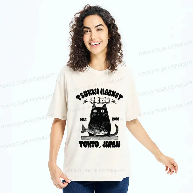 Tsukiji Market Tokyo Retro Streetwear T-Shirt