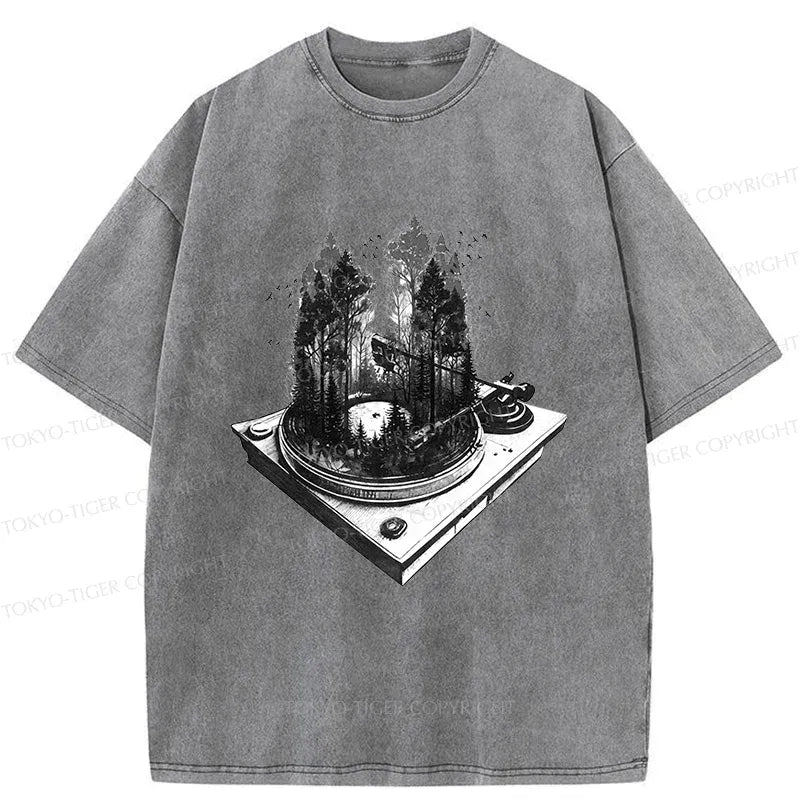 Kyoto-Lion Music Forest Washed T-Shirt