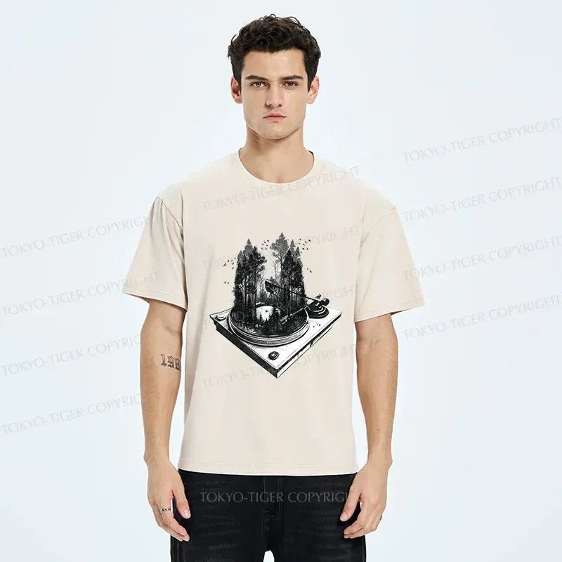 Japanese vintage washed t-shirt for daily wear