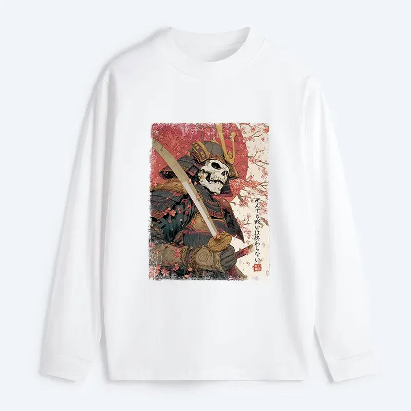 Kyoto-Lion Samurai Under The Sakura Classic Long Sleeve T-Shirt