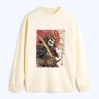 Kyoto-Lion Samurai Under The Sakura Classic Long Sleeve T-Shirt