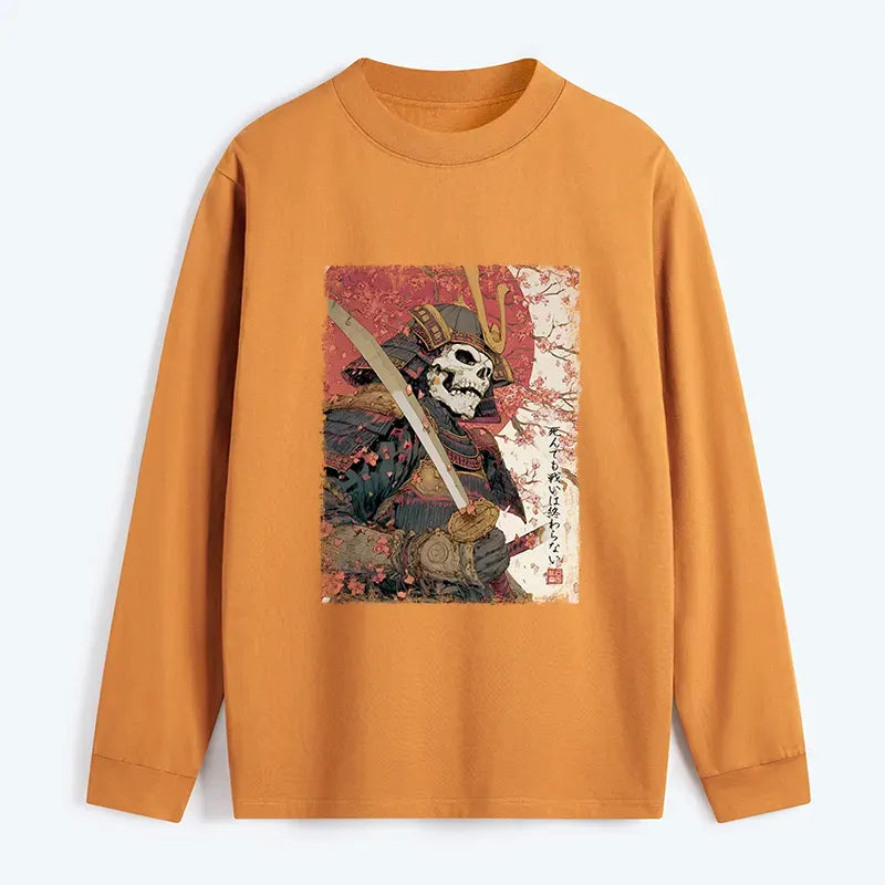 Kyoto-Lion Samurai Under The Sakura Classic Long Sleeve T-Shirt