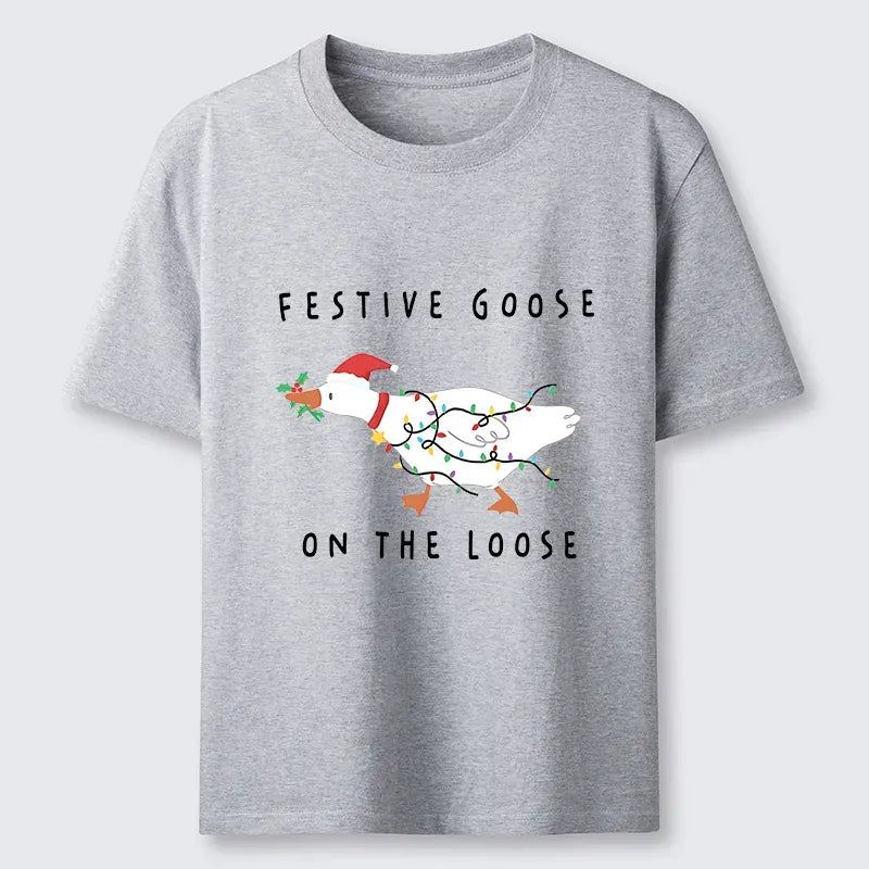 Kyoto-Lion Stupid Goose Christmas T-Shirt