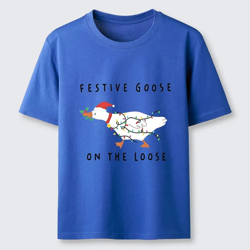 Kyoto-Lion Stupid Goose Christmas T-Shirt