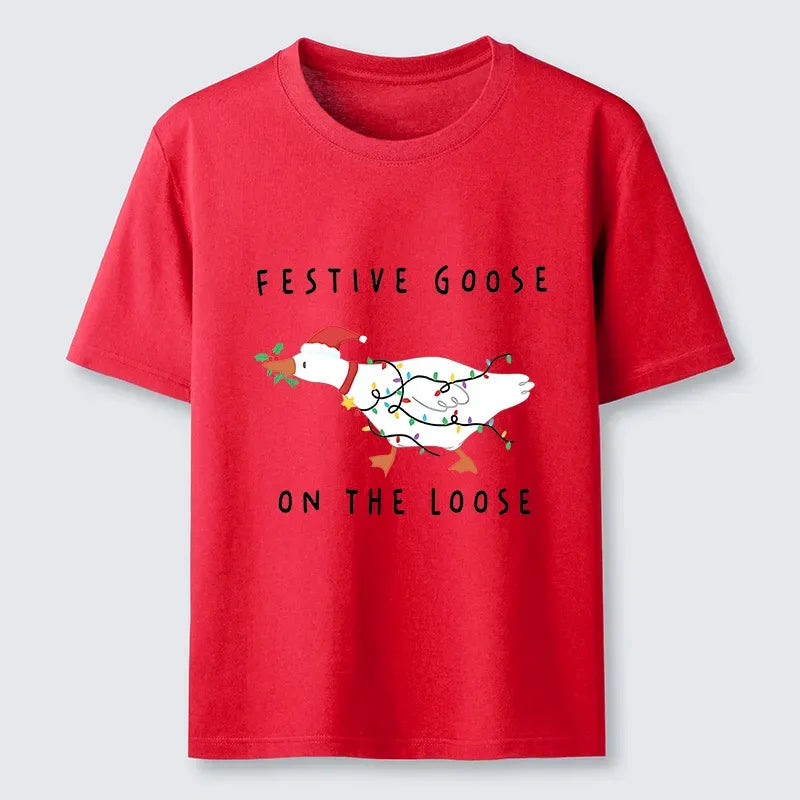 Kyoto-Lion Stupid Goose Christmas T-Shirt