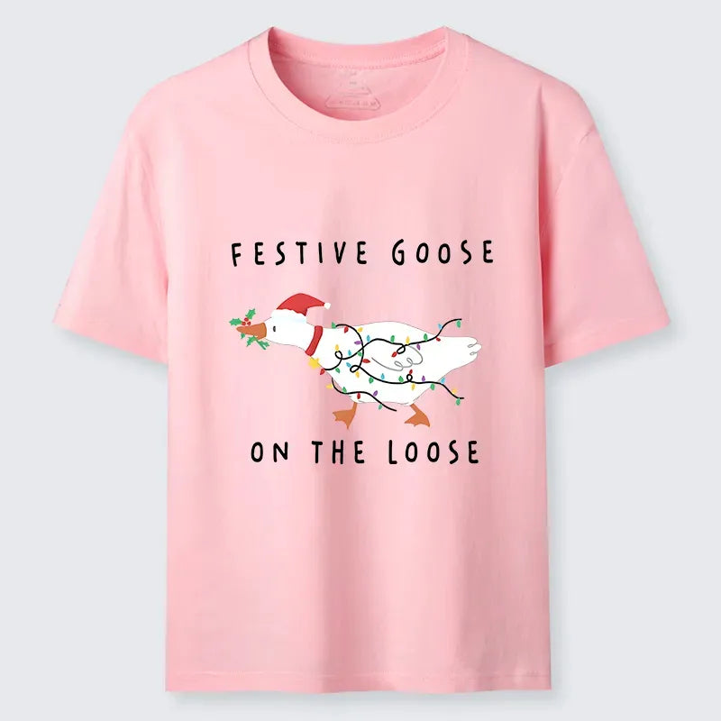 Kyoto-Lion Stupid Goose Christmas T-Shirt