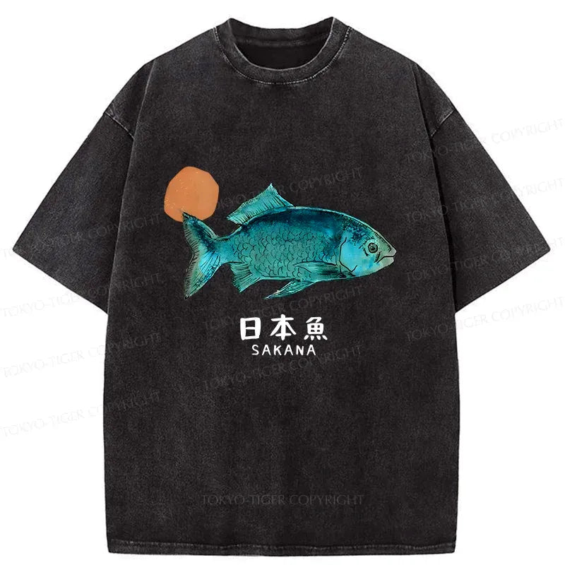 Washed Fish T-Shirt for Casual Daily Wear