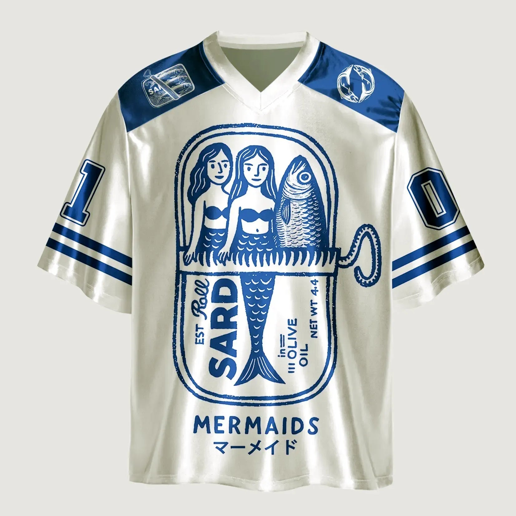 Kyoto-Lion Mermaid Can Glossy Oversized Jersey