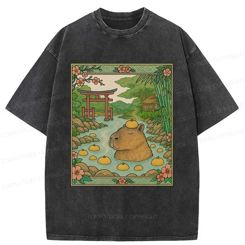 Vintage Japanese Capybara Shirt Gift Idea