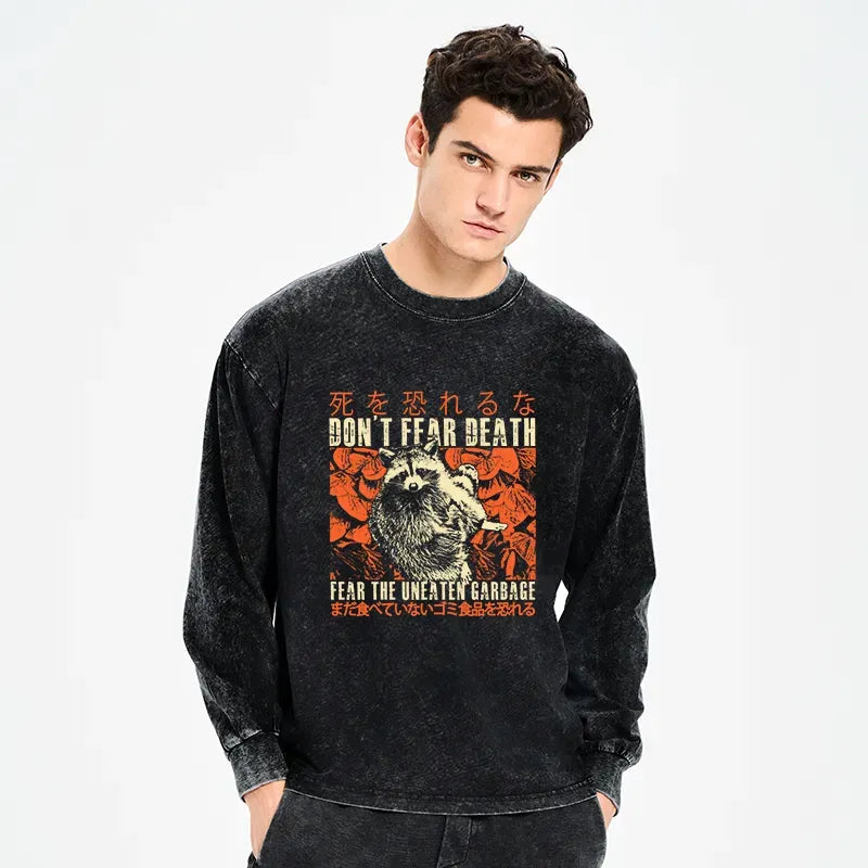 japanese raccoon long sleeve t-shirt