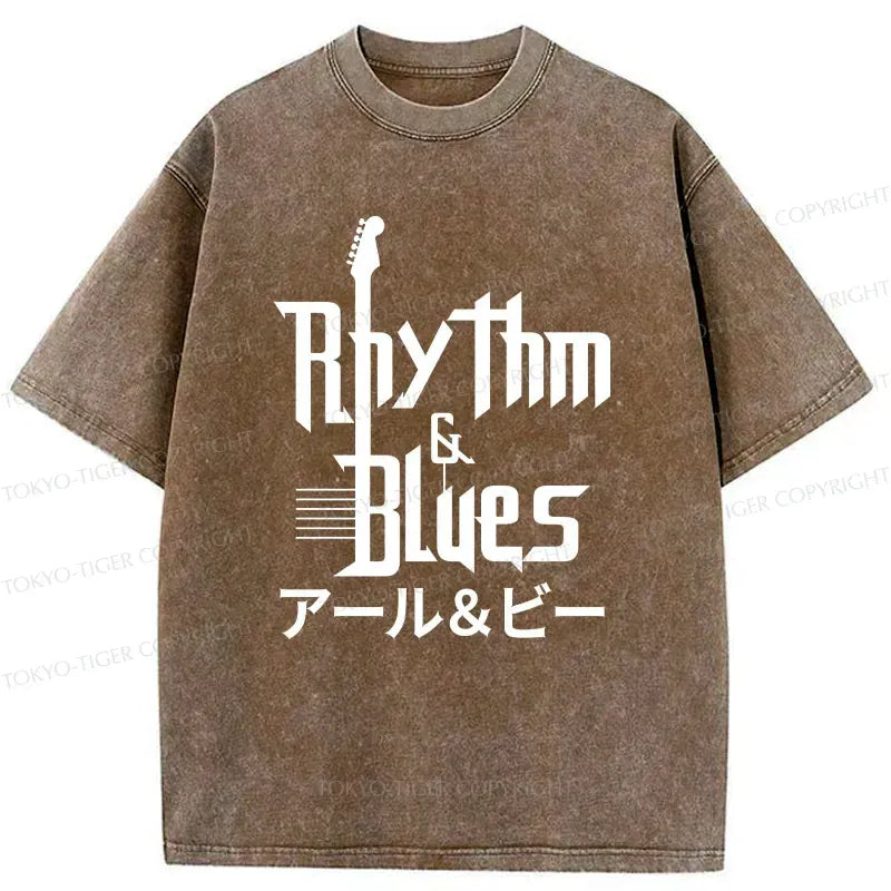 Kyoto-Lion Music Blues Washed T-Shirt