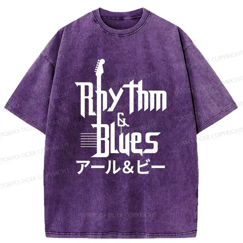japanese blues washed t-shirt for casual wear