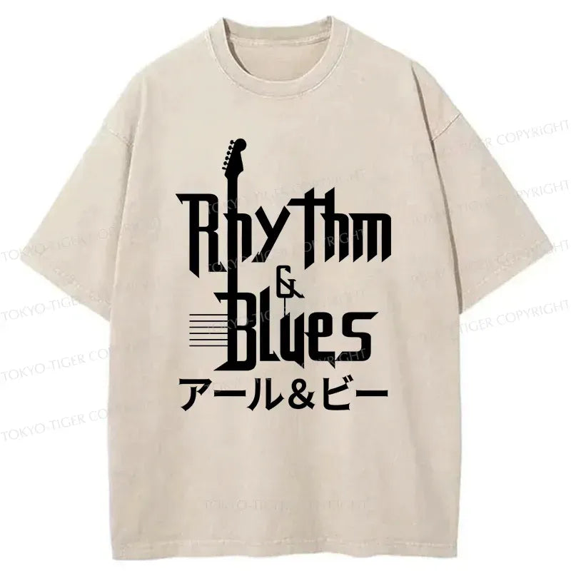 japanese blues washed t-shirt for casual wear