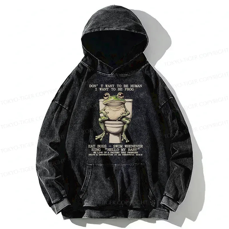 Vintage Washed Hoodie for Anime Convention