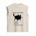 lazy cat survive day tank top gift idea