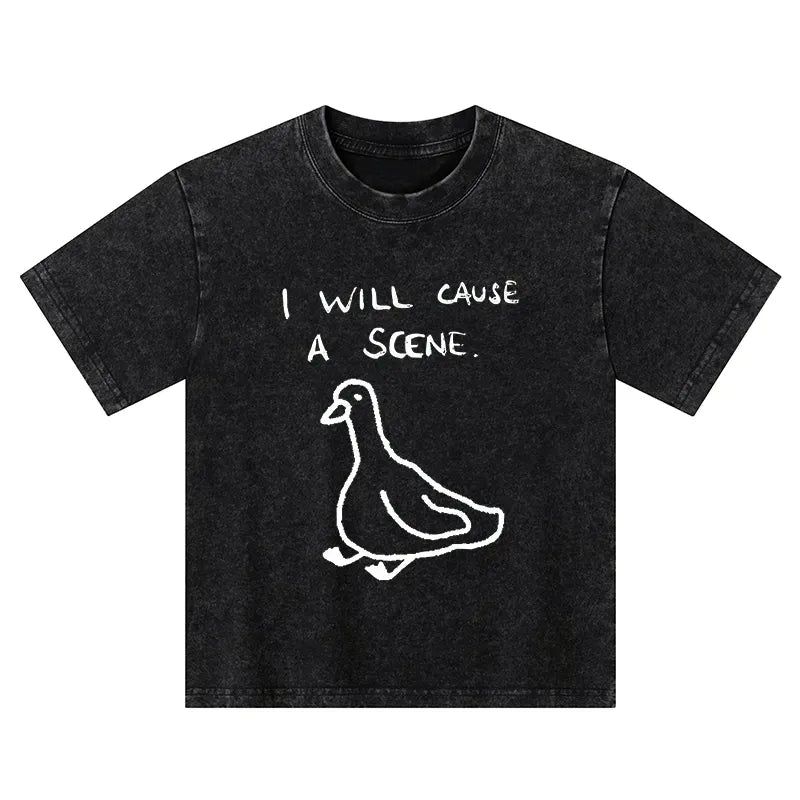 Kyoto Lion Japan Vintage Washed Tee for Boys