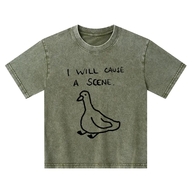 Kyoto Lion Japan Vintage Washed Tee for Boys