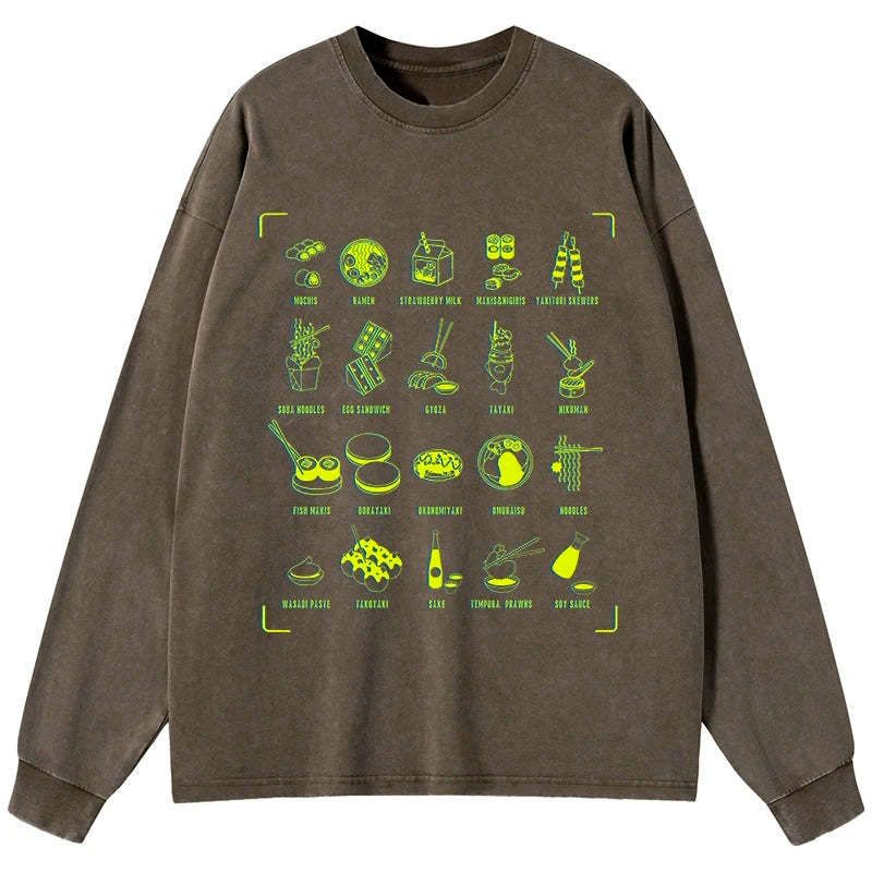 Kyoto-Lion Tokyo Cuisine Washed Long Sleeve T-Shirt