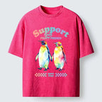 Washed Japanese Streetwear Tee for Daily Wear