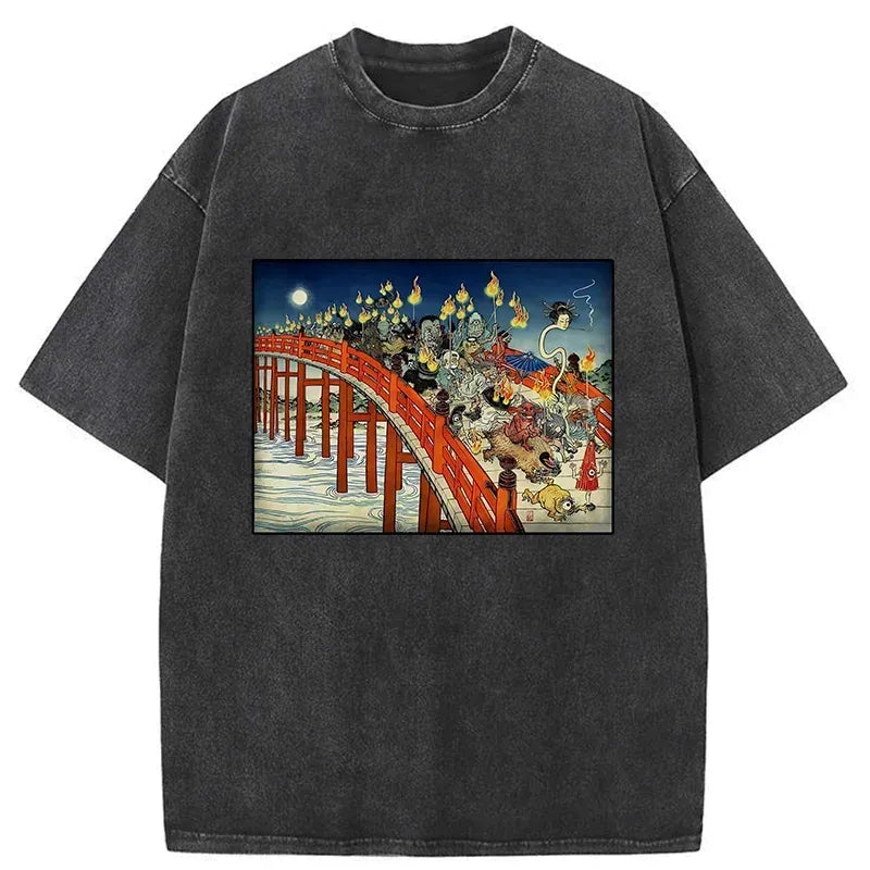 Unisex Ukiyo-e T-Shirt for Streetwear