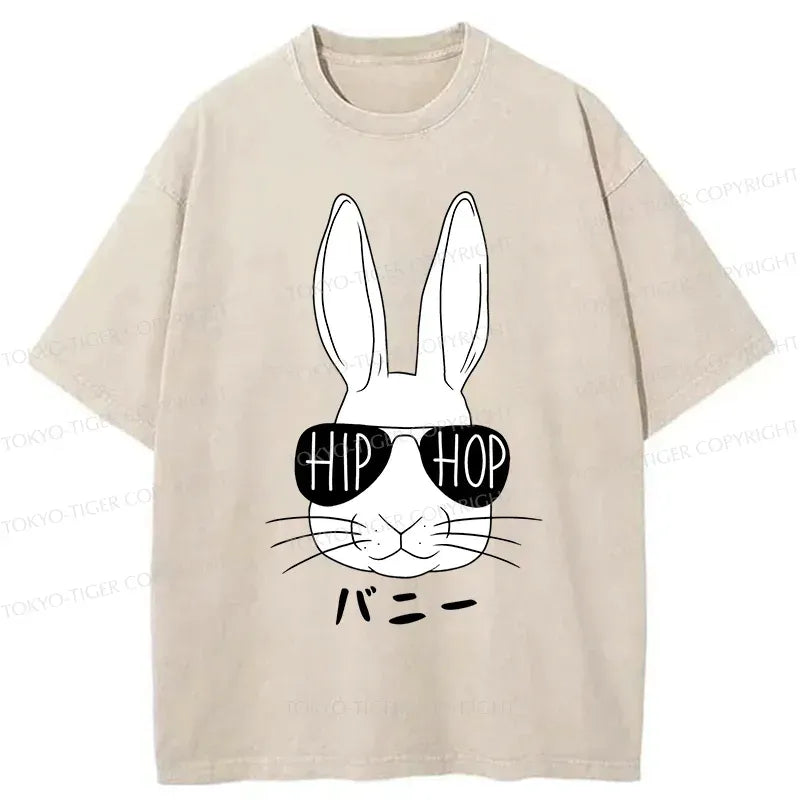 Hiphop easter bunny design unisex cotton t-shirt