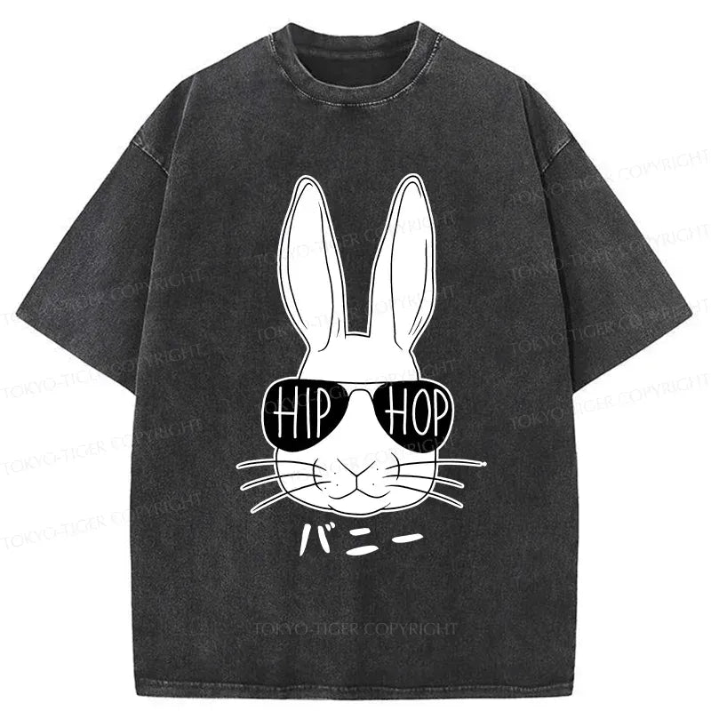 Kyoto-Lion Hiphop Easter Bunny Washed T-Shirt