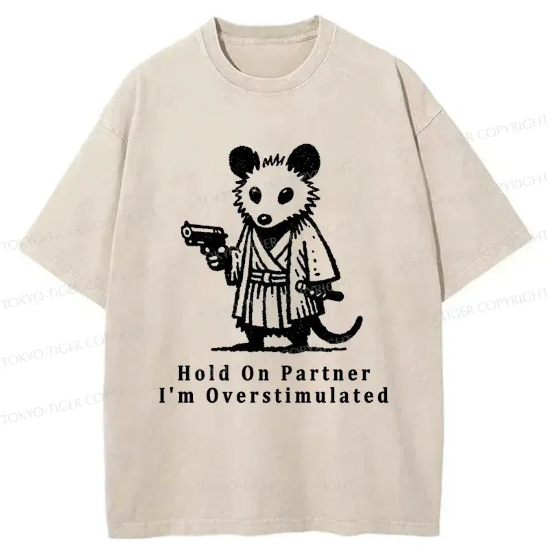 Japanese Washed Samurai T-Shirt for Summer Vacation