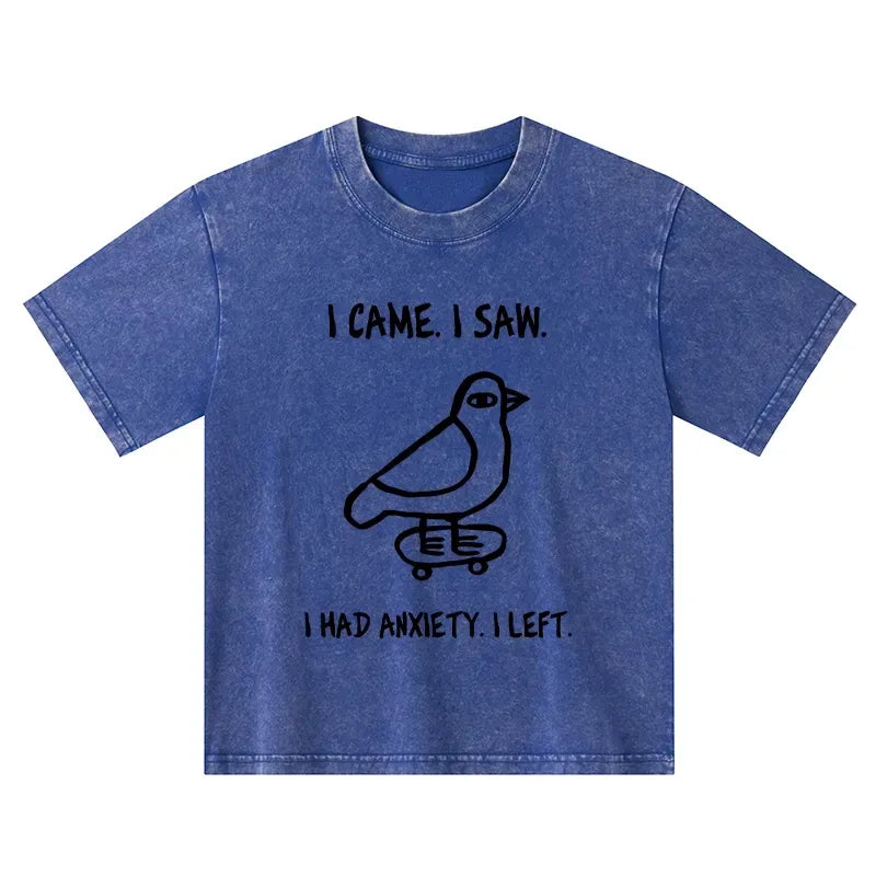 funny meme bird kids washed t-shirt