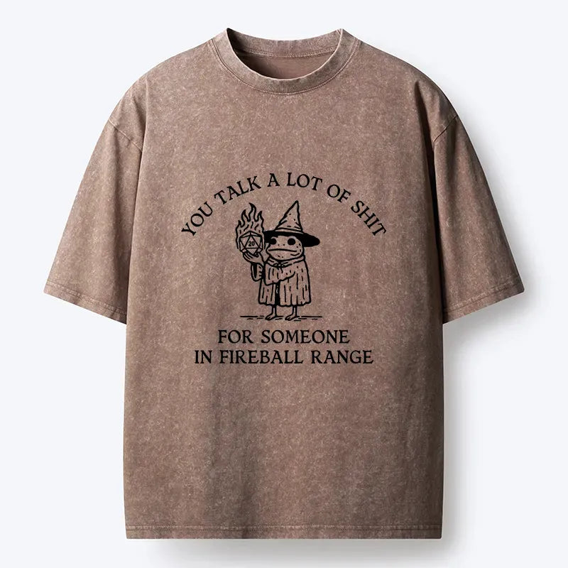 Kyoto-Lion Frog Magic Wizard Meme Washed T-Shirt