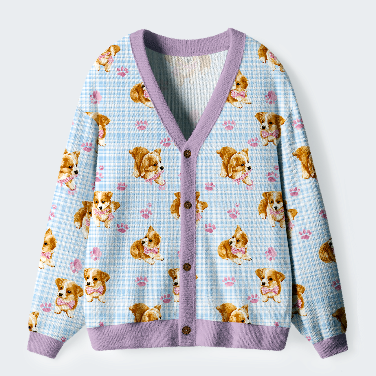 Unisex Japanese Sweater with Corgi Cuties