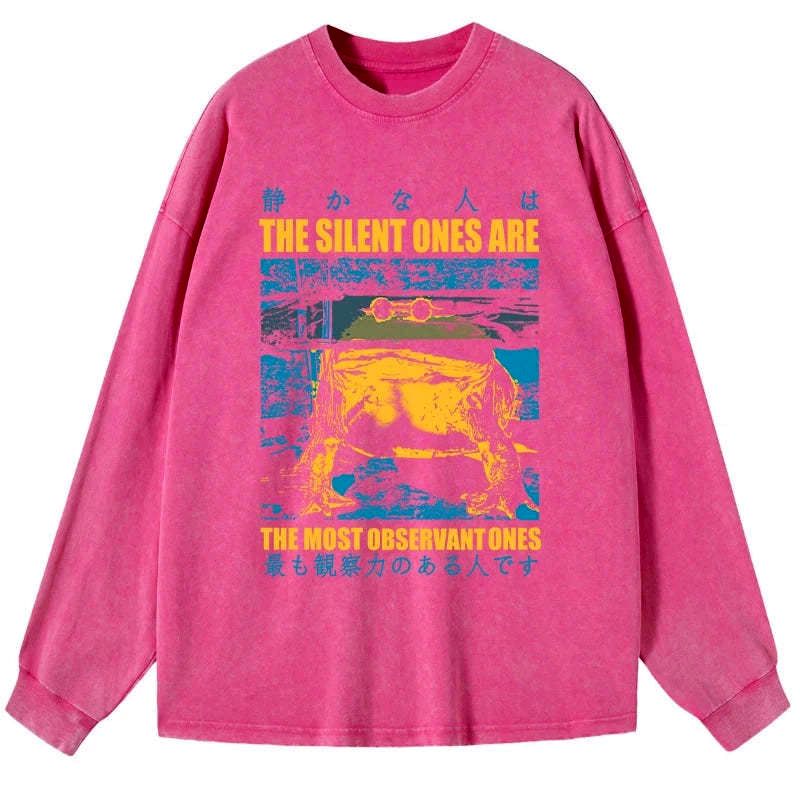Japanese Washed Long Sleeve Tee Free Shipping