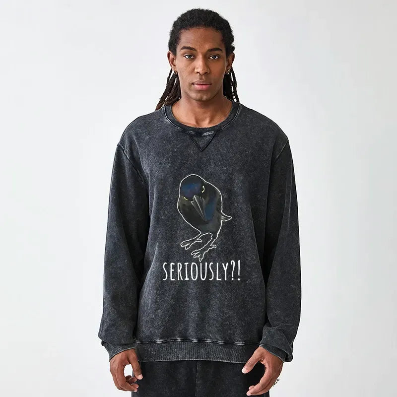kyoto lion washed terry sweatshirt