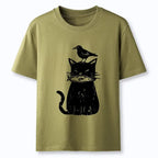 Free Shipping Kyoto-Lion Black Cat Shirt