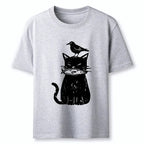 Classic Ukiyo-e Cat Tee for Daily Wear