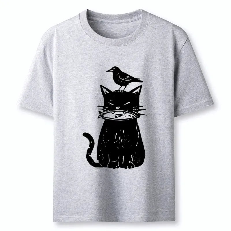 Classic Ukiyo-e Cat Tee for Daily Wear