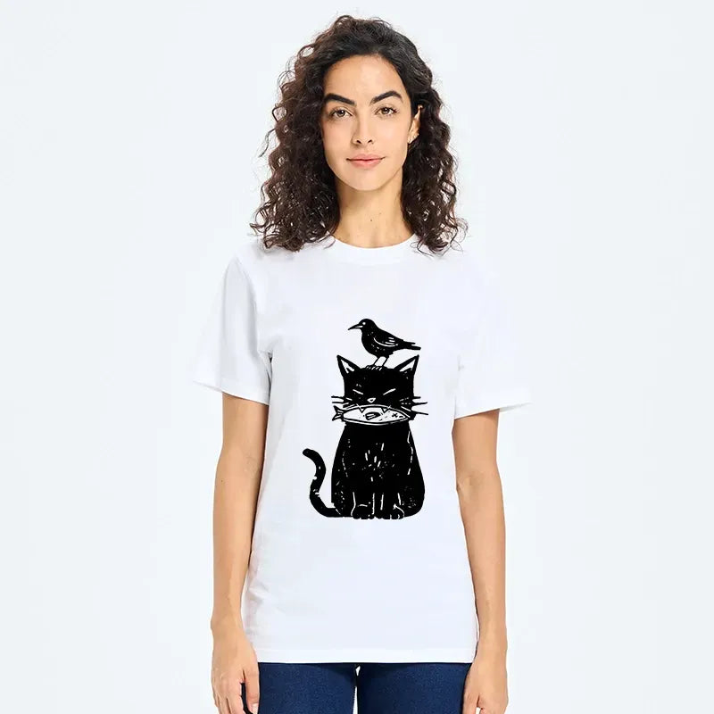 Free Shipping Kyoto-Lion Black Cat Shirt