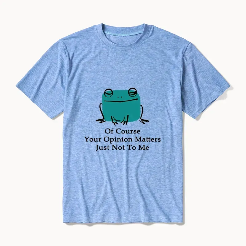 Kyoto-Lion Cool Frog Unbothered By Others Opinions Cotton Blend T-Shirt
