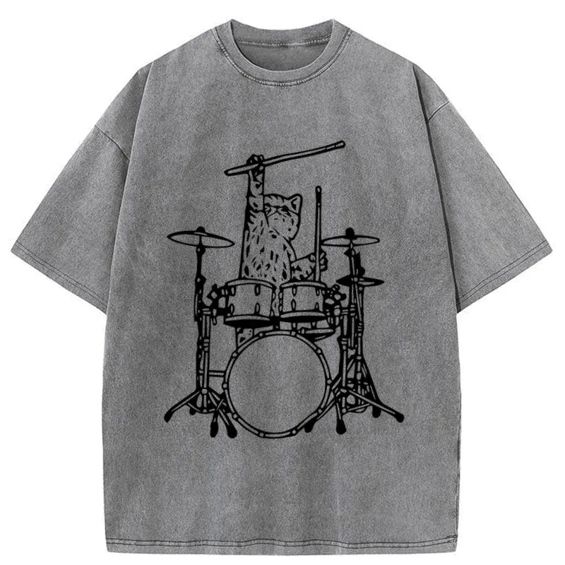 washed cat t-shirt gift idea