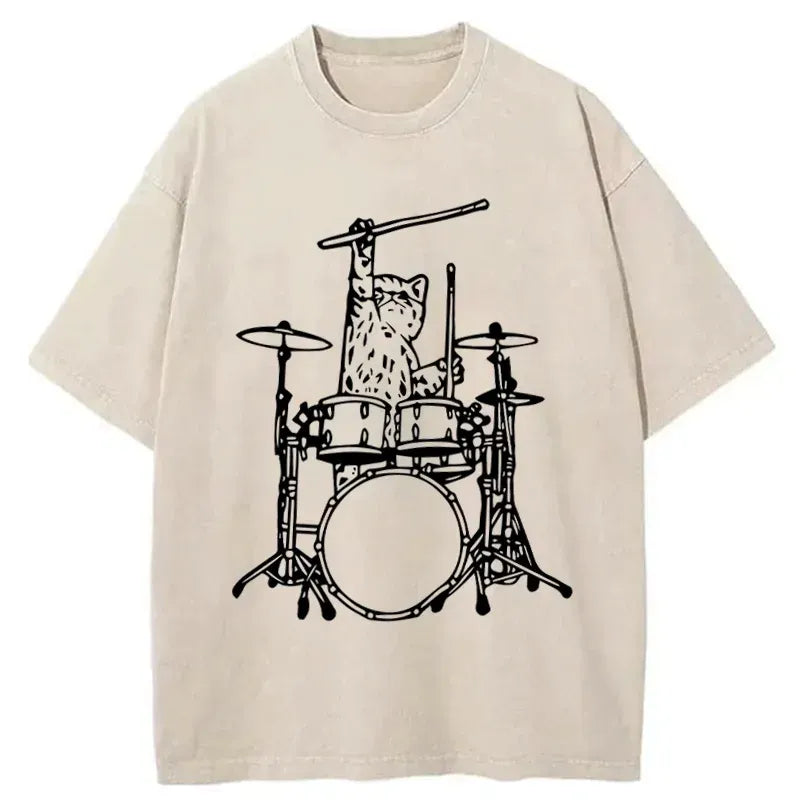 washed cat t-shirt gift idea