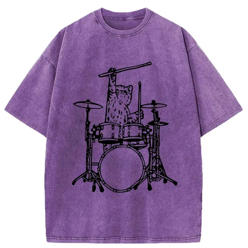 washed cat t-shirt gift idea