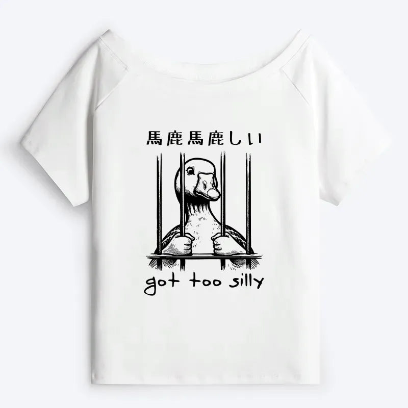 Japanese Lion Off Shoulder T-Shirt