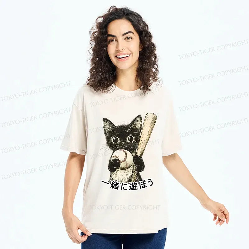 Unisex Cotton Cat T-Shirt Free Shipping