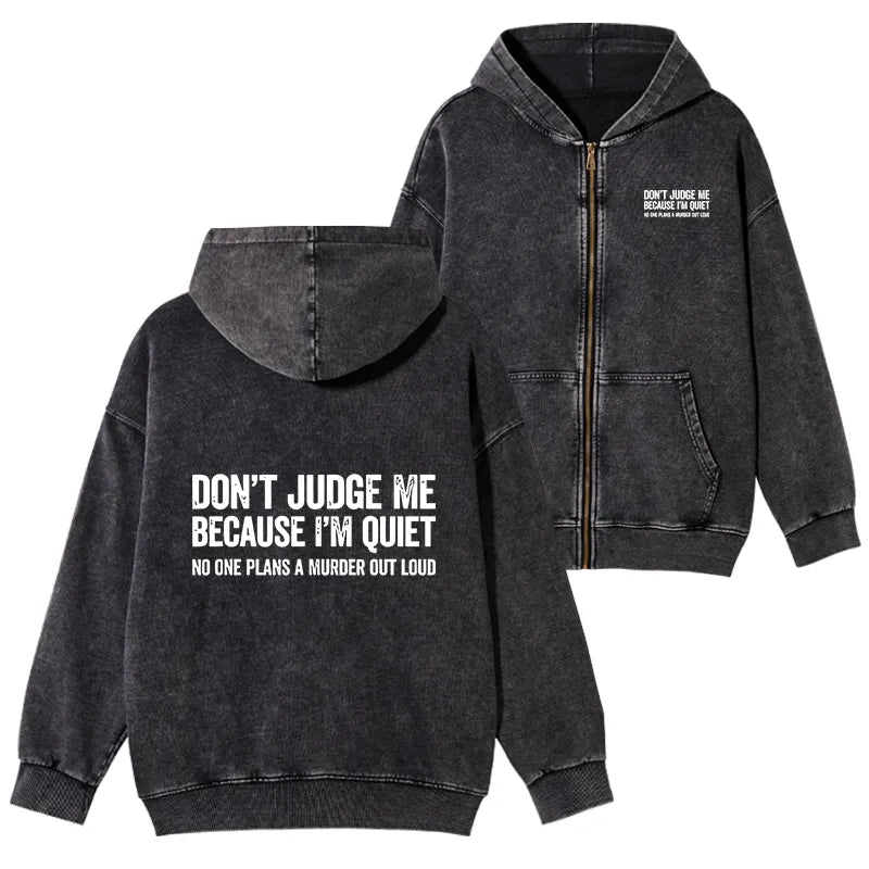 Kyoto-Lion Sarcastic Funny Quote Washed Zip Hoodie
