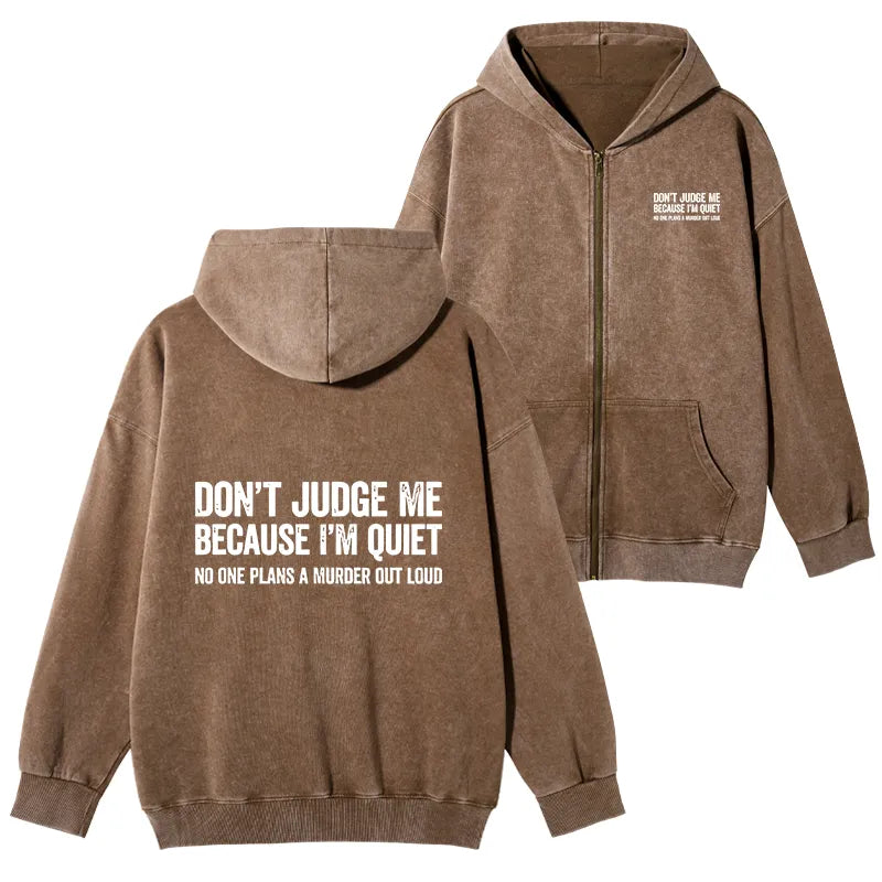 Kyoto-Lion Sarcastic Funny Quote Washed Zip Hoodie