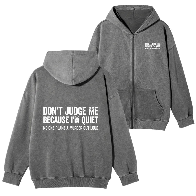 Kyoto-Lion Sarcastic Funny Quote Washed Zip Hoodie