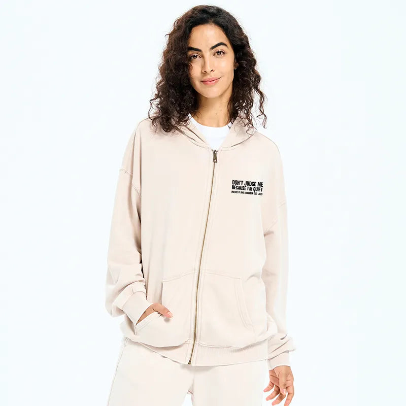 Kyoto-Lion Sarcastic Funny Quote Washed Zip Hoodie