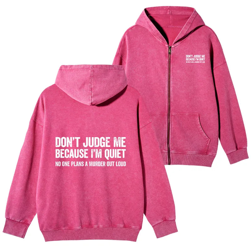 Kyoto-Lion Sarcastic Funny Quote Washed Zip Hoodie