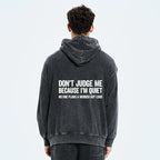 Kyoto-Lion Sarcastic Funny Quote Washed Zip Hoodie