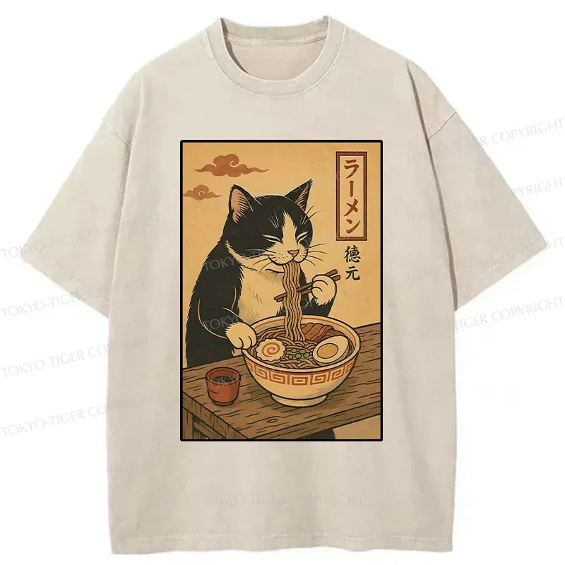 Tuxedo Cat Ramen T-Shirt Gift Idea